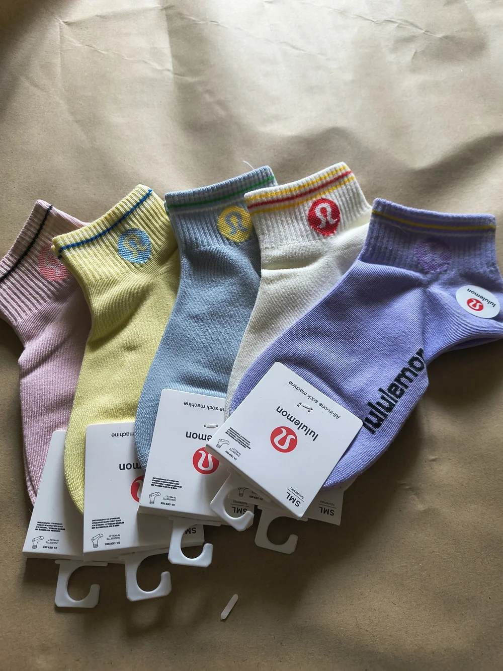 Lululemon Women's Ankle Sock Pack — Pastel Multi (5 Pairs)